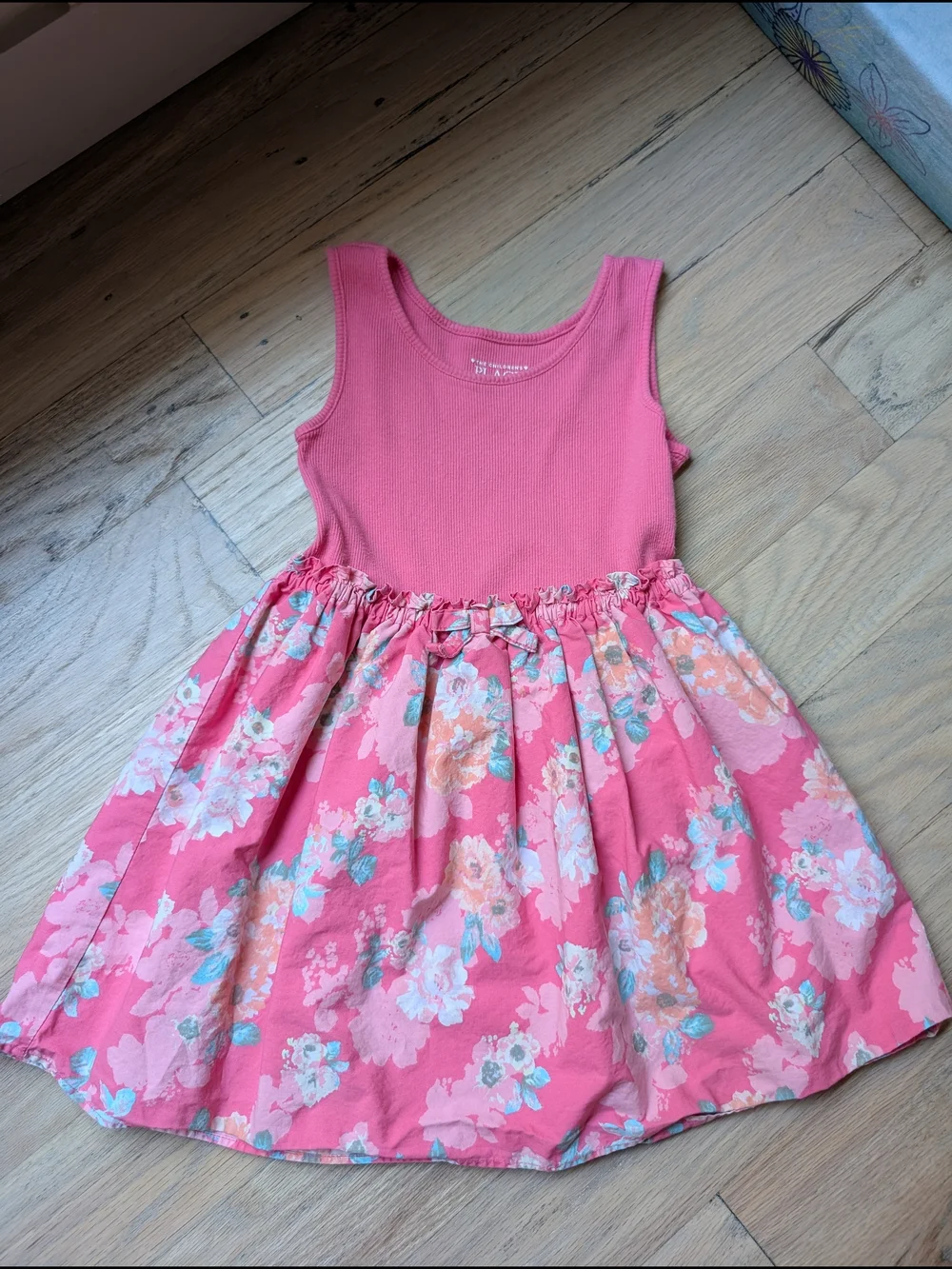 The Children's Place Hot Pink Floral Tank Dress Size 3T